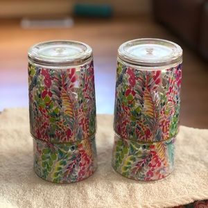Lilly Pulitzer NWOT lo ball glasses